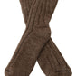 Dolce & Gabbana Brown Wool Knit Calf Long Women Socks