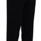 BENCIVENGA Black Cotton Straight Fit Men Formal Pants
