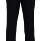 BENCIVENGA Black Cotton Straight Fit Men Formal Pants