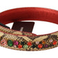 Dolce & Gabbana Beige Exotic Leather Crystals Shoulder Strap