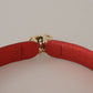 Dolce & Gabbana Beige Exotic Leather Crystals Shoulder Strap