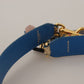 Dolce & Gabbana Beige Python Leather Floral Studded Shoulder Strap