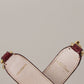 Dolce & Gabbana Bordeaux Leather Crystals Bag Shoulder Strap