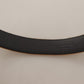 Dolce & Gabbana Brown Velvet Bronze Vintage Logo Metal Buckle Belt