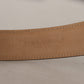 Dolce & Gabbana Black Solid Leather Classic Gold Waist Buckle Belt