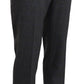 BENCIVENGA Gray Checkered Wool Dress Formal Pants