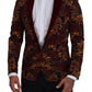 Dolce & Gabbana Multicolor Floral Single Breasted Martini Blazer