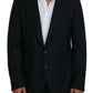 Dolce & Gabbana Dark Blue Wool Formal Sicilia Blazer