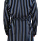 Dolce & Gabbana Black Blue Martini Printed Lining Robe