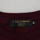 Dolce & Gabbana Maroon Printed Short Sleeves Men T-shirt