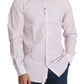 Dolce & Gabbana Light Pink Cotton Formal GOLD Dress Shirt