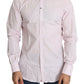 Dolce & Gabbana Light Pink Cotton Formal GOLD Dress Shirt