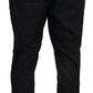 Dolce & Gabbana Grey Cotton Tapered Cotton Pants