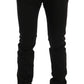 GF Ferre Black Cotton Stretch Chinos Pants