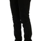 GF Ferre Black Cotton Stretch Chinos Pants