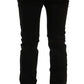 GF Ferre Black Cotton Stretch Chinos Pants