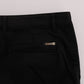 GF Ferre Black Cotton Stretch Chinos Pants