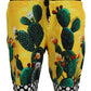 Dolce & Gabbana Multicolor Cactus Print Cotton Sweat Shorts