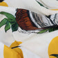 Dolce & Gabbana White Coconut Print Sheath Mini Silk Dress