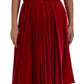 Dolce & Gabbana Pink Viscose Stretch Strapless A-line Dress