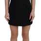 Dolce & Gabbana Black Fit Wool Stretch Sheath Mini Dress