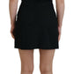 Dolce & Gabbana Black Fit Wool Stretch Sheath Mini Dress