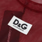 Dolce & Gabbana Maroon Nylon Two Layer Shift Mini Dress