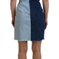 Dolce & Gabbana Two Tone Blue Patchwork Denim Mini Dress