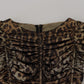 Dolce & Gabbana Multicolor Leopard Bodycon Sheath Midi Dress