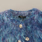 Dolce & Gabbana Multicolor Polyester Fringes Coat Jacket