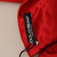 Dolce & Gabbana Metallic Red High Waist Polyester Mini Skirt