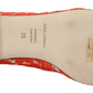 Dolce & Gabbana Red Taormina Lace Crystals Ballet Flats Shoes
