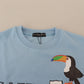 Philippe Model Light Blue Logo Printed Long Sleeves Sweater