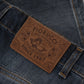 Fiorucci Dark Blue Washed Mid Waist Pencil Cut Denim Skirt