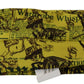 John Galliano Yellow Newspaper Print Cropped Blouse