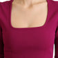 Dolce & Gabbana Multicolor Viscose Square Neck Pullover Sweater