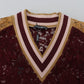 Dolce & Gabbana Multicolor Lace V-neck Pullover Sweater