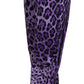 Dolce & Gabbana Purple Leopard Print High Waist Pants