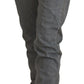 Care Label Gray Washed Cotton Skinny Women Casual Denim Jeans
