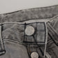 Care Label Gray Washed Cotton Skinny Women Casual Denim Jeans