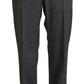 Dolce & Gabbana Gray High Waist Women Wool Pants