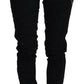 John Galliano Black Cotton Mid Waist Skinny Slim Fit Denim Jeans