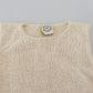 PINK MEMORIES Beige Cotton Blend Sleeveless Round Neck Tank Top