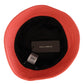 Dolce & Gabbana Peach Quilted Faux Leather Women Bucket Cap Hat