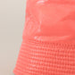 Dolce & Gabbana Peach Quilted Faux Leather Women Bucket Cap Hat