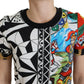Dolce & Gabbana Multicolor Printed Women Exclusive Shirt Top