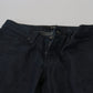 Exte Dark Blue Low Waist Straight Fit Women Denim Jeans