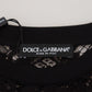 Dolce & Gabbana Black Floral Lace Cotton Shift Mini Dress
