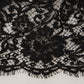 Dolce & Gabbana Black Floral Lace Cotton Shift Mini Dress