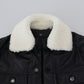 Dolce & Gabbana Black Lamb Leather Collared Men Coat Jacket